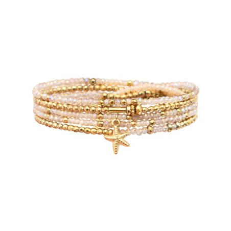 Bracelet élastique 5 tours Gaby ballade dans les dunes