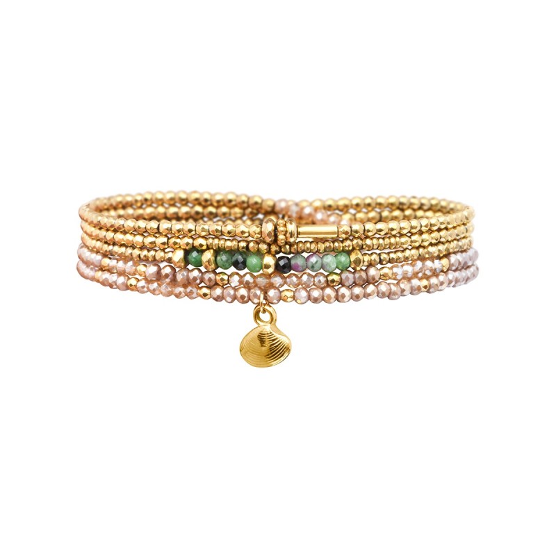 Bracelet élastique 5 tours Gaby mirabelles exquises
