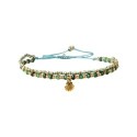 Bracelet 2 rangs Enaha œil du tigre vert