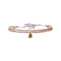 Bracelet 2 rangs Enaha tourmaline rose