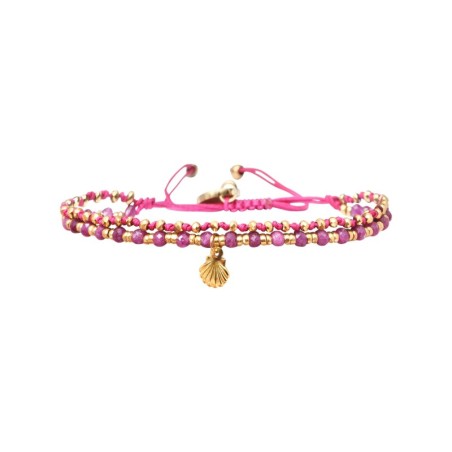 Bracelet 2 rangs Enaha rubis