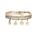 bracelet 4 rangs Lea turquoise africaine