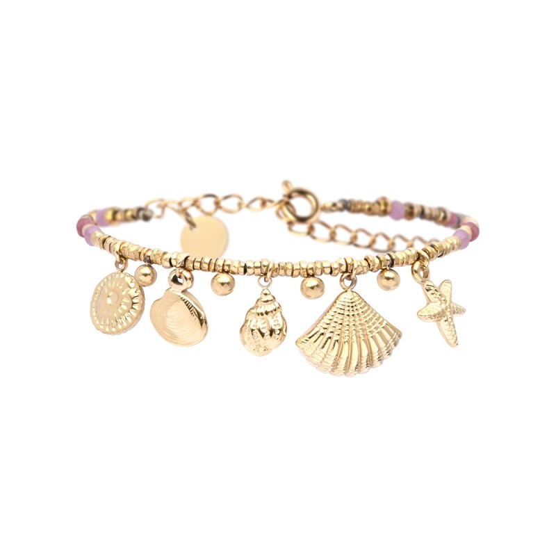 bracelet Lea tourmaline rose