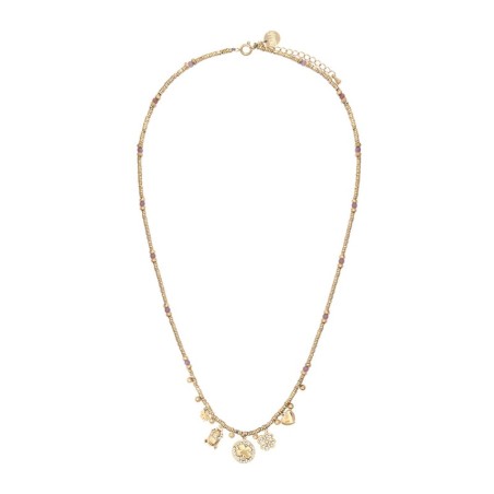 Collier Mila tourmaline rose