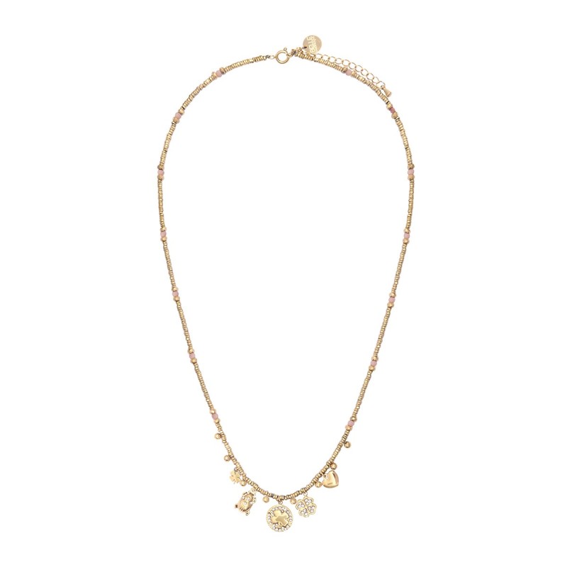 Collier Mila pierre de lune rose