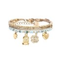 bracelet 4 rangs Mila émeraude