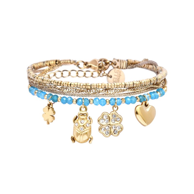 bracelet 4 rangs Mila apatite