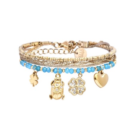 bracelet 4 rangs Mila apatite