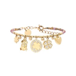 bracelet Mila tourmaline rose