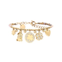 bracelet Mila pierre de lune rose