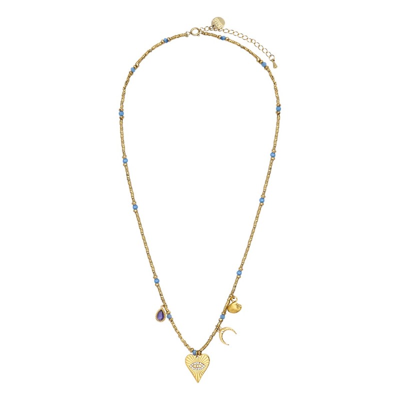 Collier Lucky charms aigue marine