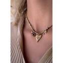 Collier Lucky charms pierre de lune rose
