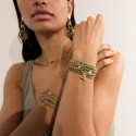 Bracelet élastique 3 tours Jannaturquoise africaine