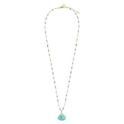 Sautoir Alba amazonite & émeraude
