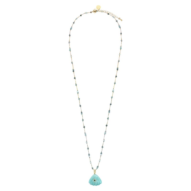 Sautoir Alba amazonite & émeraude