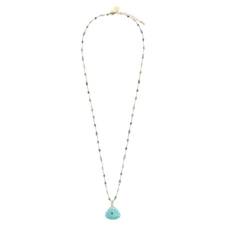 Sautoir Alba amazonite & émeraude