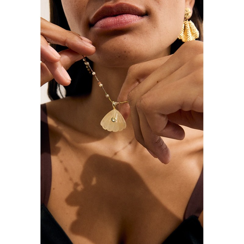 Sautoir Alba topaze & zirconium