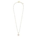 Sautoir Alba quartz rose & pierre de lune rose