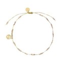 Bracelet cheville Alba cristal doré