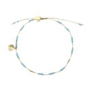 Bracelet cheville Alba cristal aigue marine