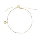 Bracelet cheville Alba cristal blanc