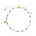 Bracelet cheville Alba cristal purple
