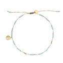 Bracelet cheville Alba cristal vert d'eau
