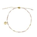 Bracelet cheville Alba cristal misty rose