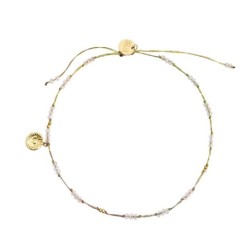Bracelet cheville Alba cristal reflet arc en ciel