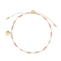 Bracelet cheville Alba cristal rose incarnat