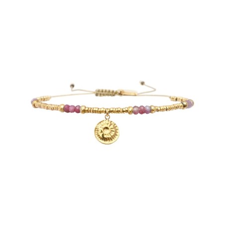 Bracelet Lola tourmaline rose