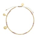 Bracelet cheville Lola pierre de lune rose