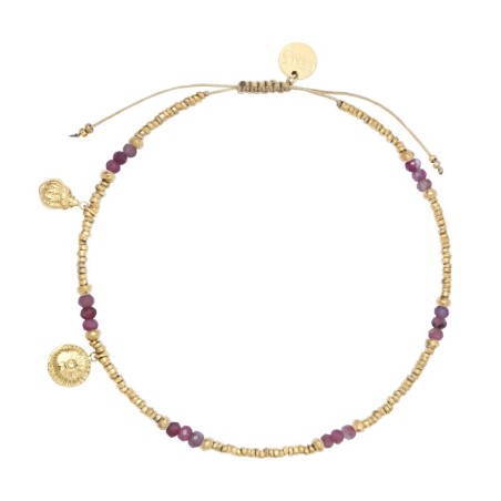 Bracelet cheville Lola kunzite