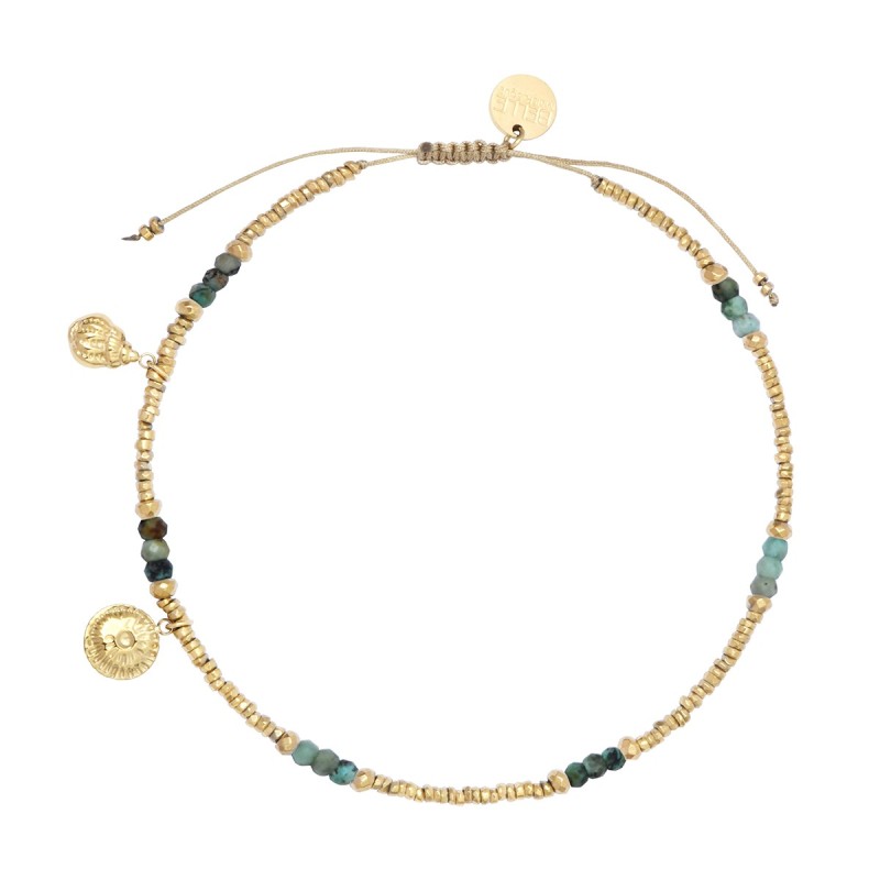 Bracelet cheville Lola turquoise africaine