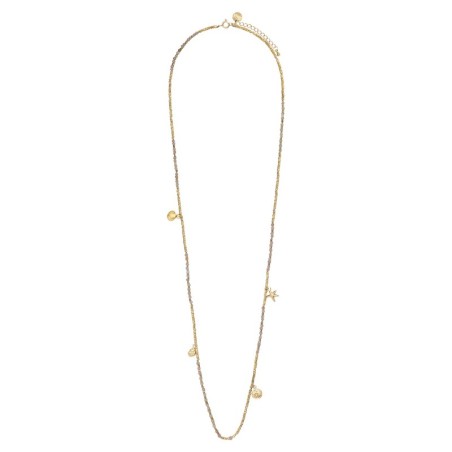 Sautoir Lola pierre de lune rose