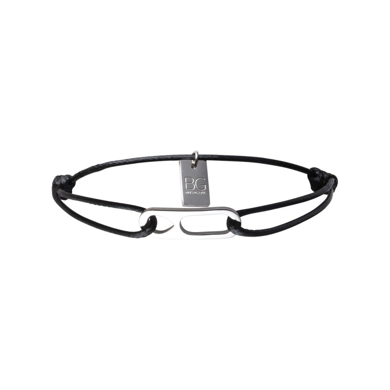 Bracelet Matteo noir maillon double