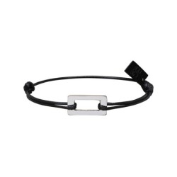 Bracelet Matteo noir plaque
