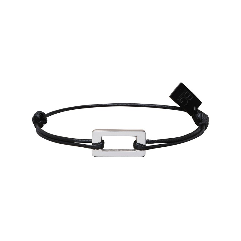 Bracelet Matteo noir plaque