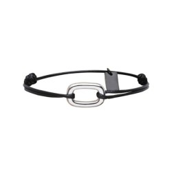 Bracelet Matteo noir squircle large