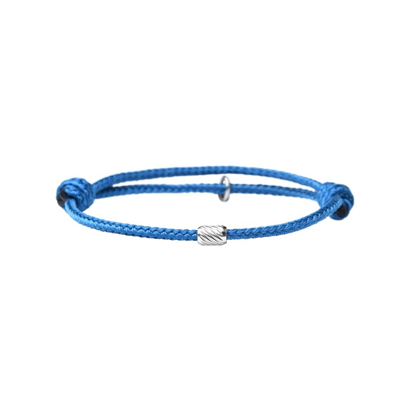 Bracelet Eddy bleu denim strié