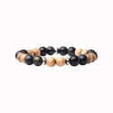 Bracelet Mika wood Œil du tigre bleu