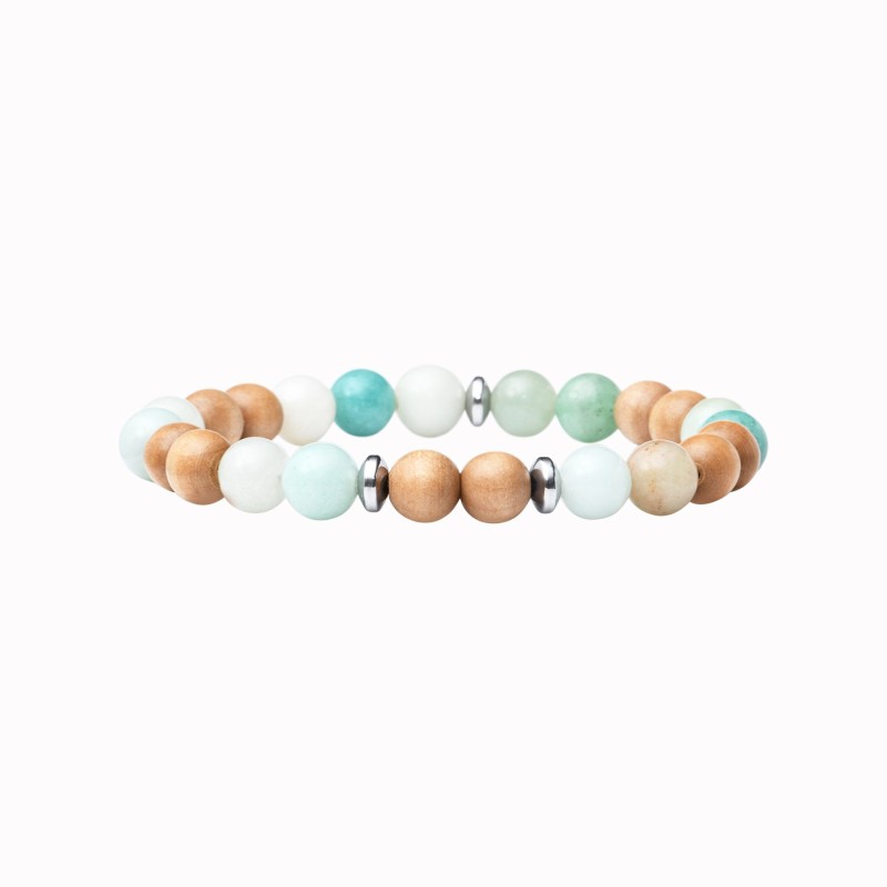 Bracelet Mika wood amazonite