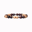 Bracelet Mika wood Œil du tigre rouge