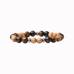Bracelet Mika wood Œil du tigre