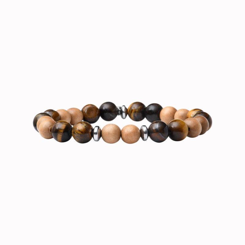 Bracelet Mika wood Œil du tigre