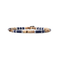 Bracelet Leo jaspe paysage et lapis lazuli