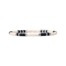 Bracelet Leo onyx et pierre de rivière