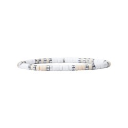 Bracelet Leo howlite et pierre de rivière