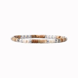 Bracelet Leo pierre de rivière et jaspe paysage