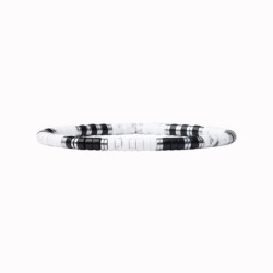 Bracelet Leo howlite et onyx